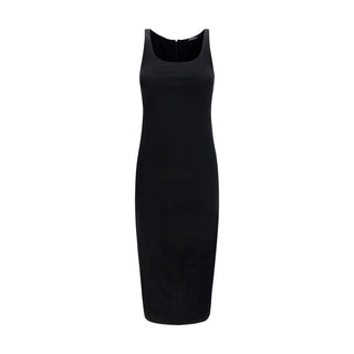 Black Viscose Casual Dress