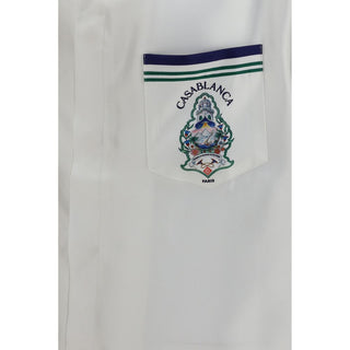 White Silk Shortsleeve Shirt