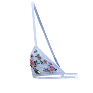 Blue Polyamide Bra
