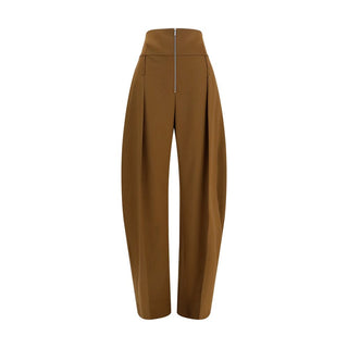 Pantalones casuales Aries de lana marrón Oves  