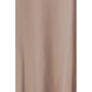 Falda larga beige de lyocell