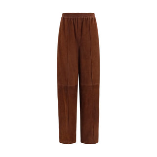 Brown Leather Casual Pants