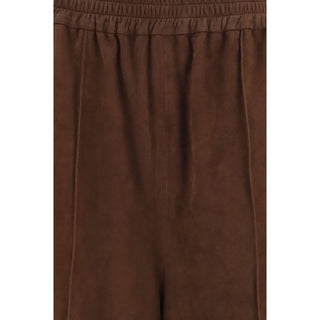 Brown Leather Casual Pants