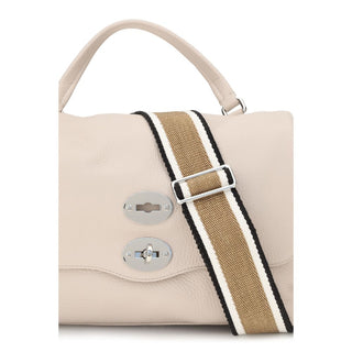 Beige Calf Leather Bos Taurus Handbag
