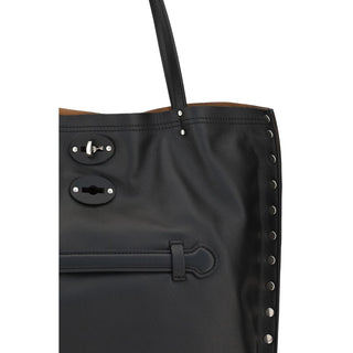 Black Calf Leather Bos Taurus Shoulder Bag