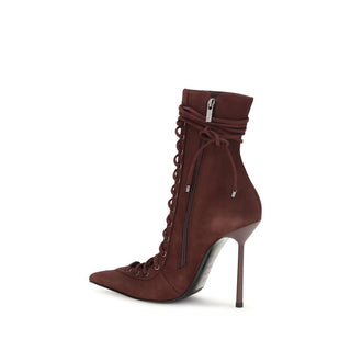 Botas con cordones Bordeaux de cuero de becerro Bos Taurus