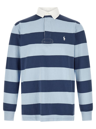 Blue Cotton Polo Shirt