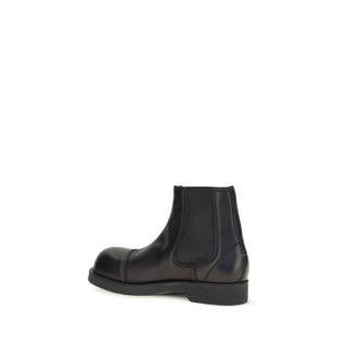Black Calf Leather Bos Taurus Chelsea Boots