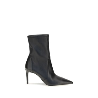 Black Calf Leather Bos Taurus Ankle Boots