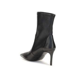 Black Calf Leather Bos Taurus Ankle Boots