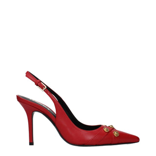 Zapatos de tacón alto de cuero rojo