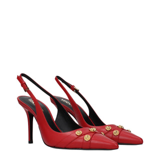 Zapatos de tacón alto de cuero rojo