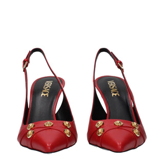 Zapatos de tacón alto de cuero rojo