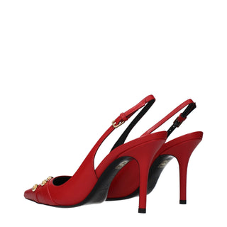 Zapatos de tacón alto de cuero rojo