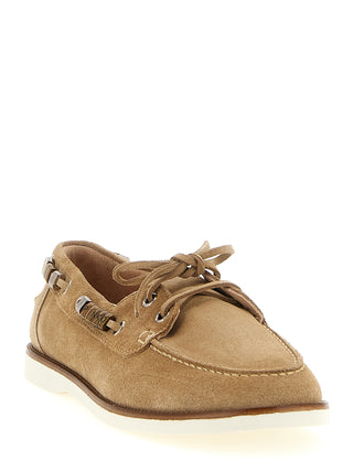 Beige Calfskin Moccassin
