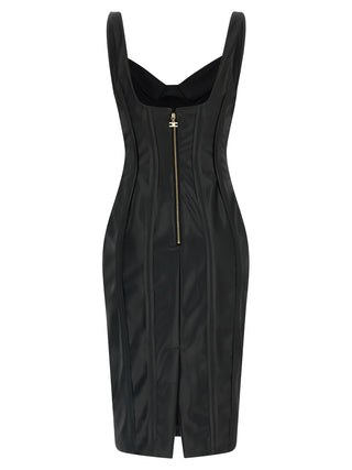Black Viscose Midi Dress