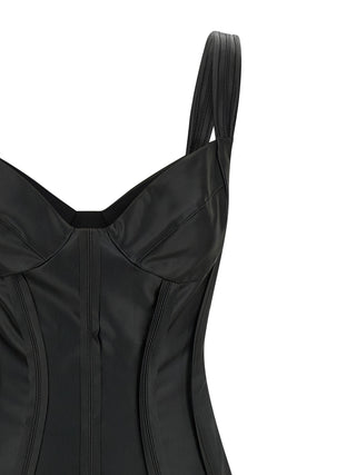 Black Viscose Midi Dress