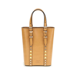 Beige Calf Leather Bos Taurus Shoulder Bag