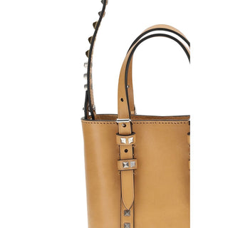 Beige Calf Leather Bos Taurus Shoulder Bag