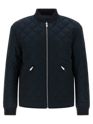 Blue Polyester Bomber