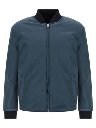 Blue Polyester Bomber