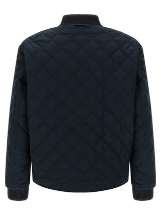 Blue Polyester Bomber