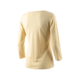 Suéter amarillo de seda para mujer