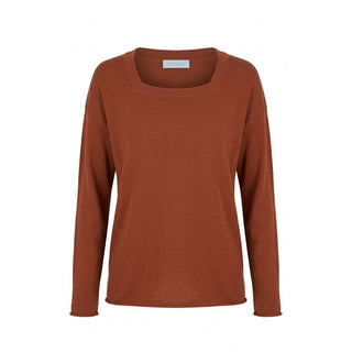 Brown Cotton Women's Sweater