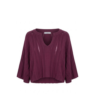 Purple Cotton Women Sweater