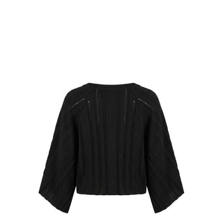 Suéter para mujer de algodón negro