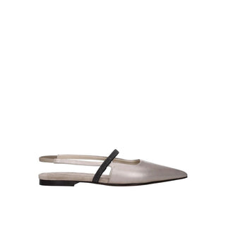 Bailarinas de cuero beige  
