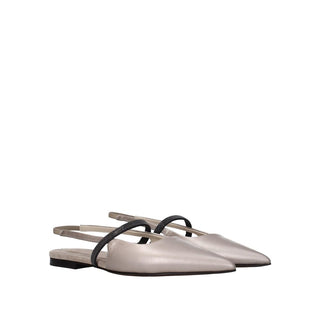Bailarinas de cuero beige  