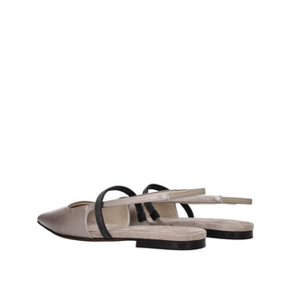 Bailarinas de cuero beige  