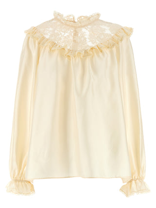 Beige Silk Blouse