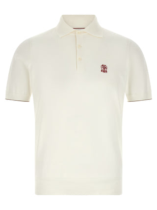 White Cotton Polo Shirt