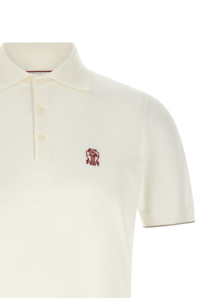 White Cotton Polo Shirt