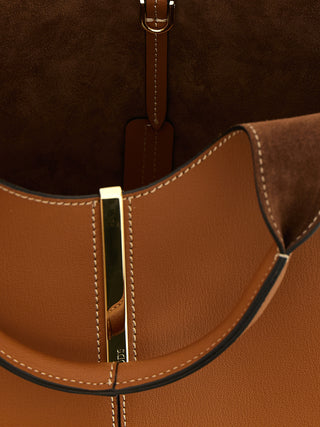 Brown Calfskin Tote Bag