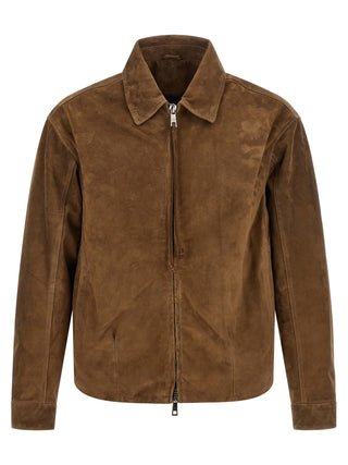 Brown Calfskin Leather Jacket
