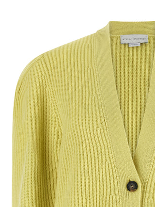 Bicolor Virgin Wool Cardigan