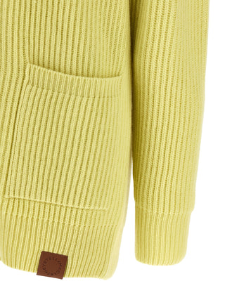 Bicolor Virgin Wool Cardigan