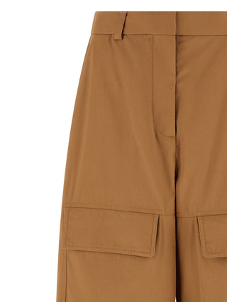 Beige Cotton Cargo Pants