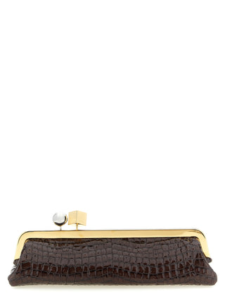 Brown Goatskin Clutch Bag