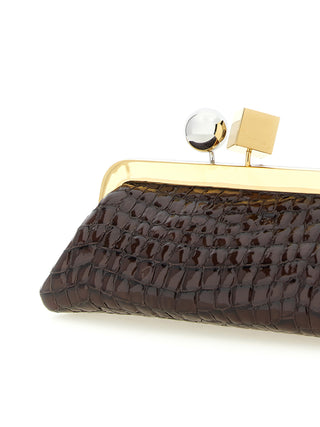 Brown Goatskin Clutch Bag