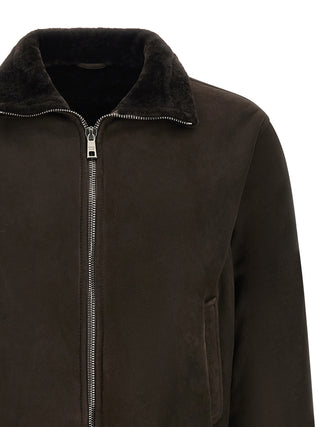 Brown Lamb Leather Leather Jacket