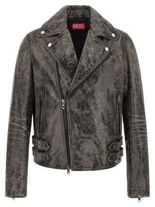 Gray Cowhide Leather Jacket