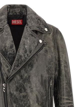 Gray Cowhide Leather Jacket