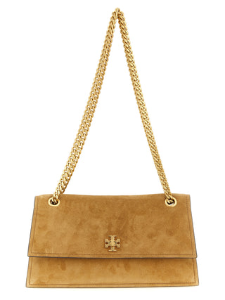 Bolso de hombro marrón de becerro