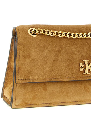 Bolso de hombro marrón de becerro