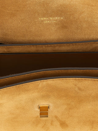 Bolso de hombro marrón de becerro