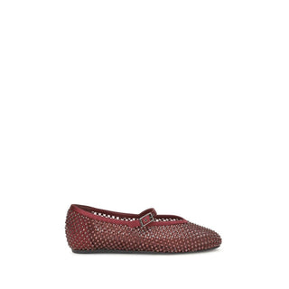 Bordeaux Calf Leather Bos Taurus Ballet Flats